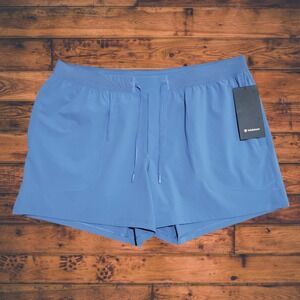 NWT‎ LULULEMON License to Train Linerless Short 5" Men's XXL Washed Denim Blue